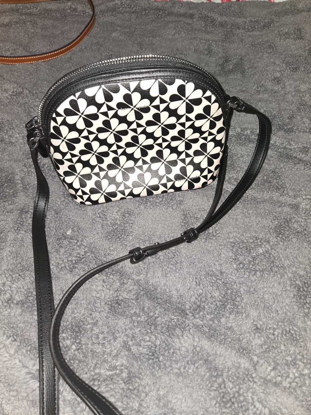 kate spade Black and White Floral Crossbody Bag